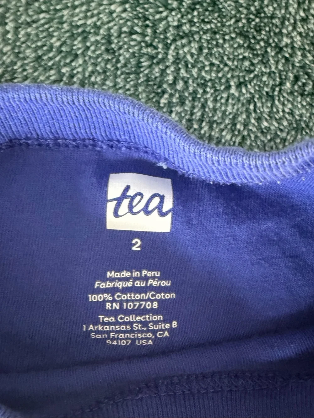 Tea Collection Boy's Toddler 2T Set Long Sleeve  Layered Tee Cougar + Gray Pants